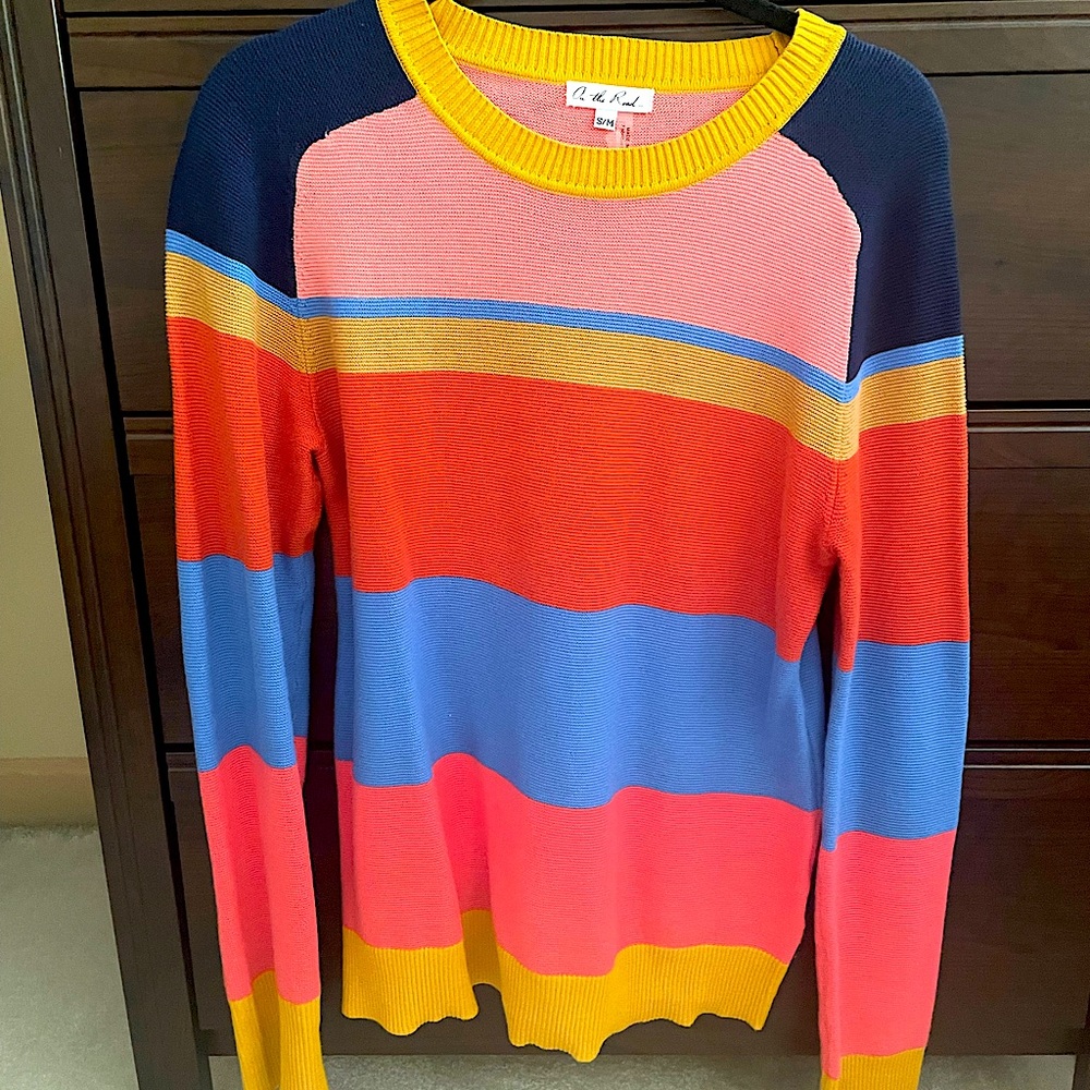 Multi color block light weight sweater